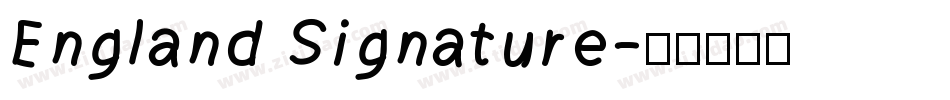 England Signature字体转换